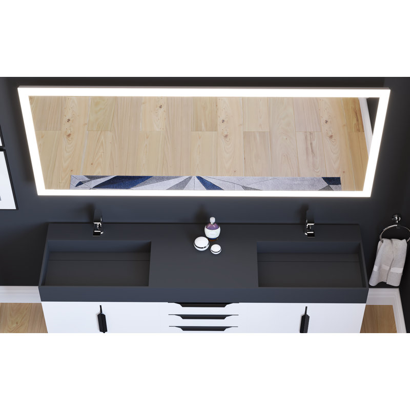 Allexis Bathroom Smart Vanity Mirror with Voice Control and Dimmable LED, 30" x 72"