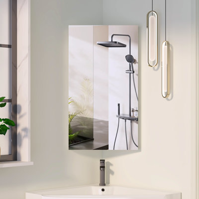 Armoire Ã  pharmacie de 23,6 po de hauteur avec miroir et 3 tablettes