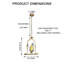 Luminaire suspendu en vitrail papillon de 41 po de hauteur, cadre en fer bronze antique, ampoule E26 chaude incluse