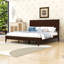 Modern Platform Bed Frame with Headboard, Sleek Sled Design-129333787-129333784