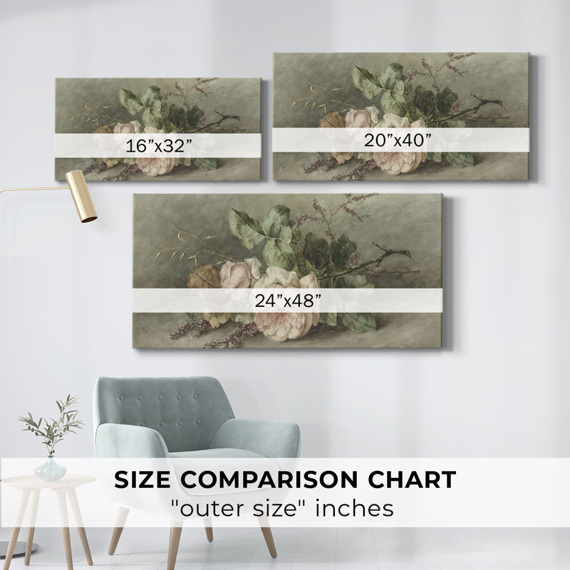 Botanical Series-CDXLI- Toile tendue avec châssis - Prêt à accrocher, H 20 po x l 40 po