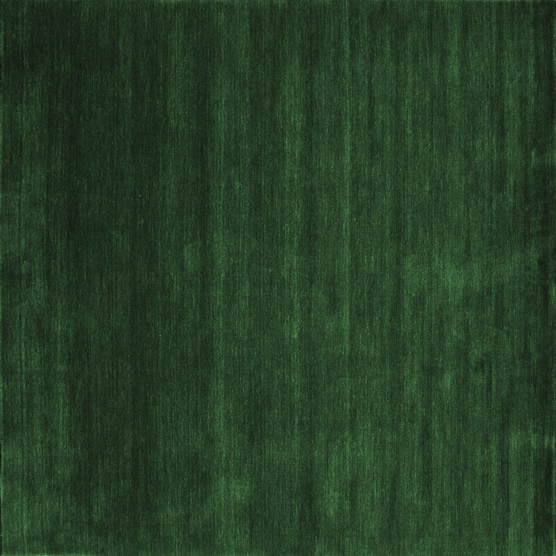Tapis contemporains vert émeraude 57, Carré de 6 pi