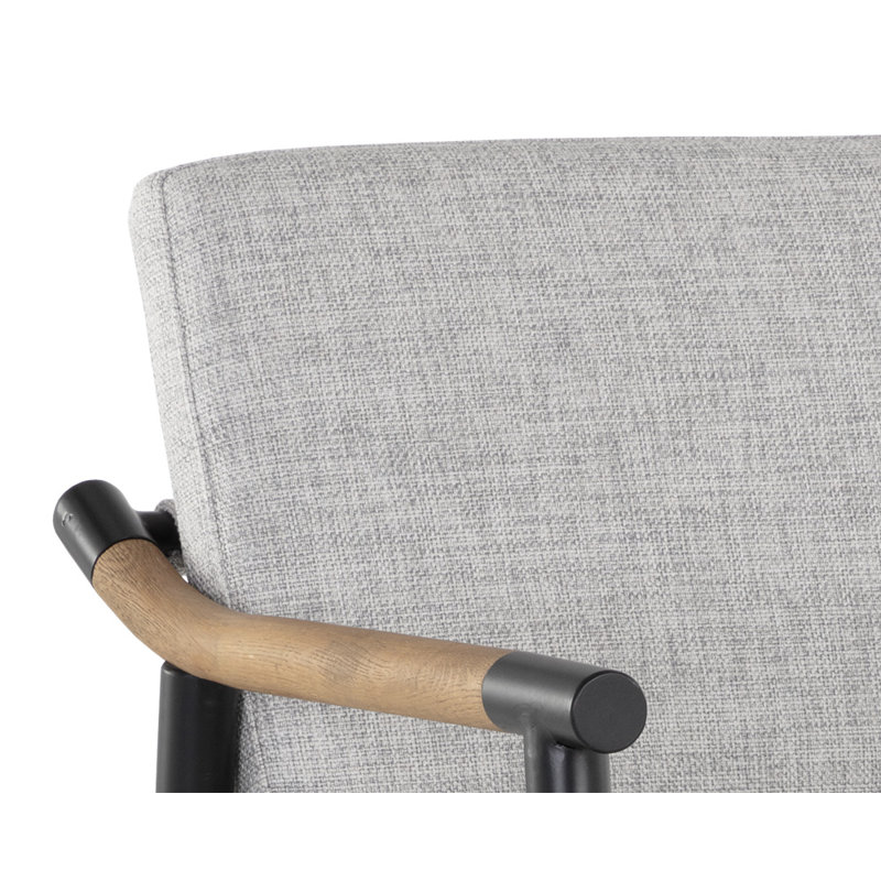 Upholstered Stool with Metal Frame
