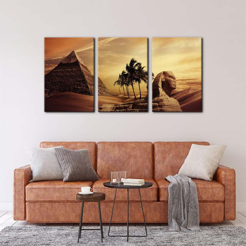 3 Piece Wrapped Canvas Print, 60 cm H x 120 cm W