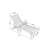 All Weather Outdoor Seating , White , 5-Level & Widened 3 Lounge Chair With Wood Texture, , For Use