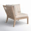 Chaise de coin d'extérieur en bois d'acacia massif avec coussins Amina-822343652