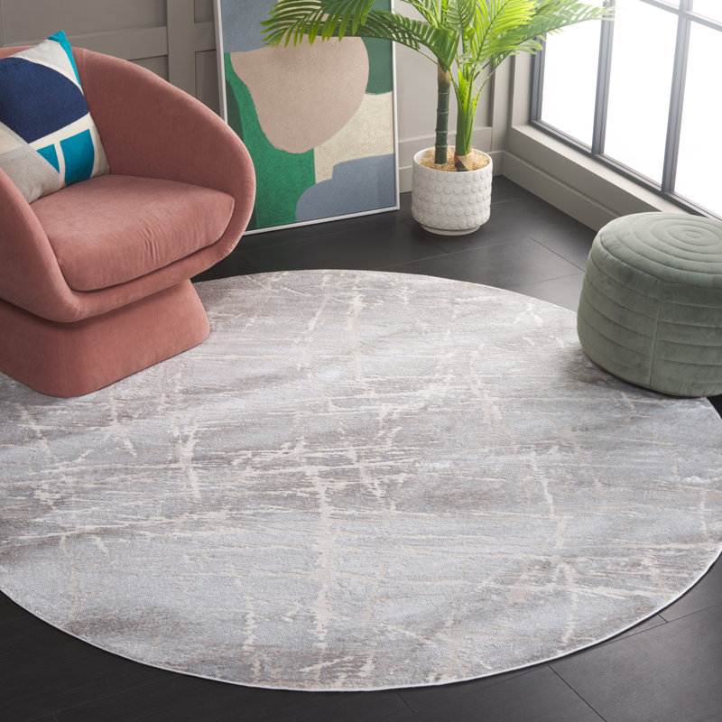 Platinum Performance Abstract Rug, Round 6'7"