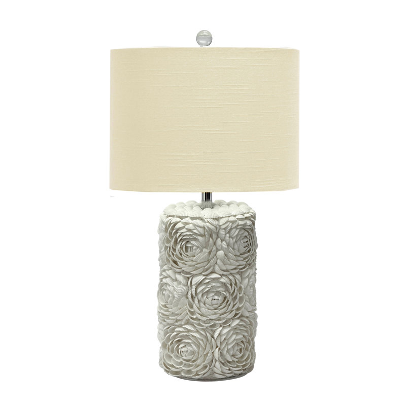 Rosa - lampe de table 25 po - ensemble de 2 - finition coquille naturelle
