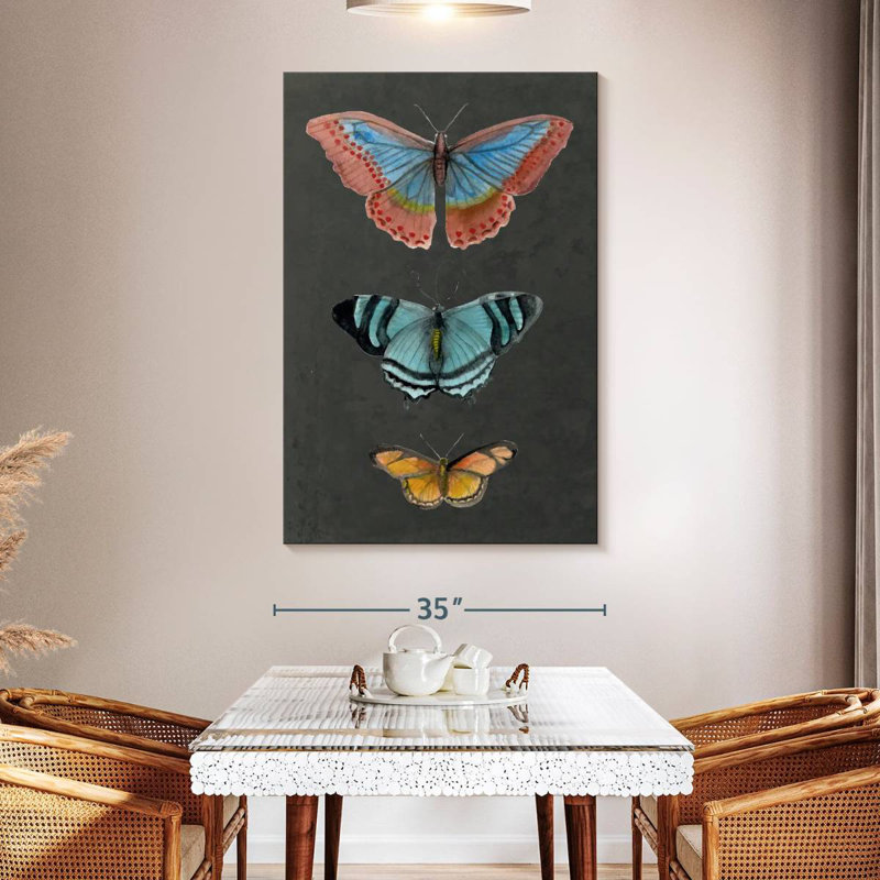 Butterflies On Slate II, H 51 po x l 34 po