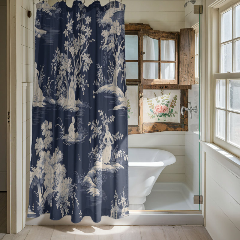 Rideau de douche standard 1 pièce Timeless Tapisserie, H 74 po x l 71 po