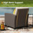 7- Person Outdoor Wicker Sectional Seating Group with Fire Pit Table and Cushions-170080516
