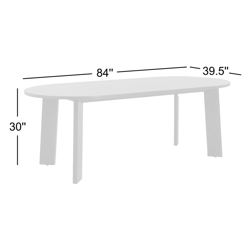 Delta Oval Outdoor Dining Table Natural, Black