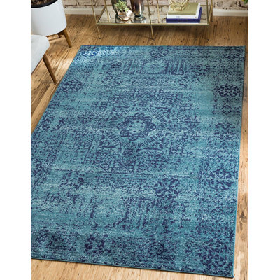 Tapis oriental bleu marine Kasha