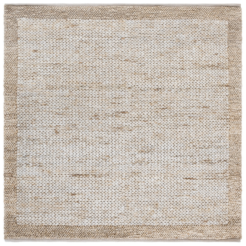 Tapis naturel en fibre naturelle argenté 954, Carré 6 pi
