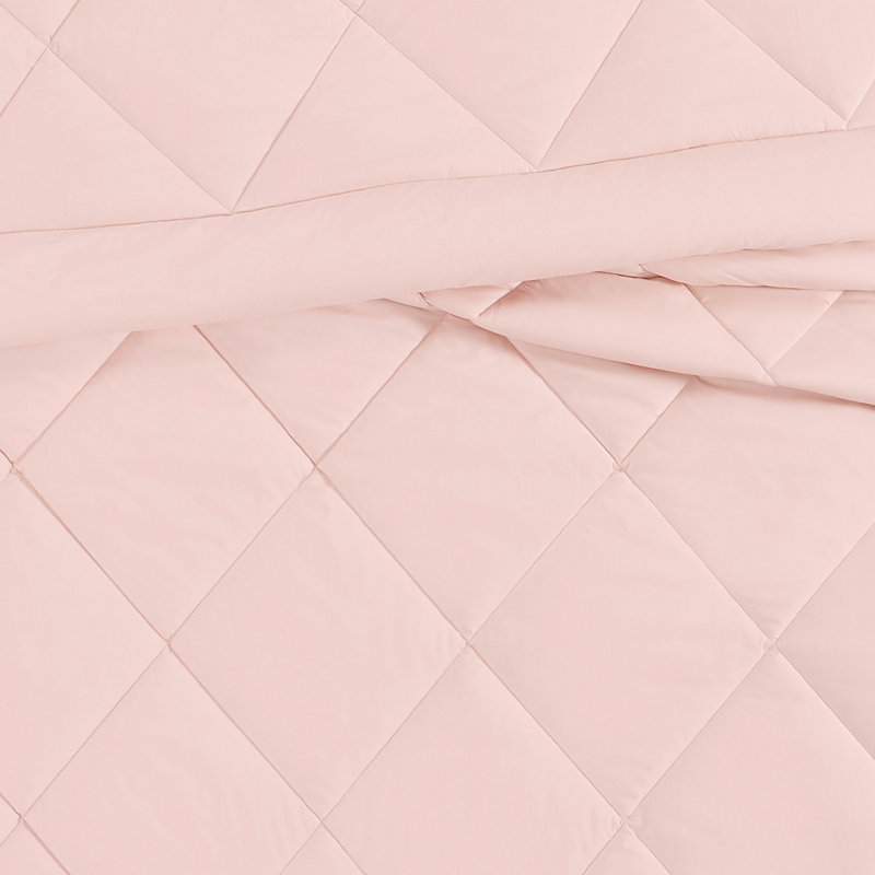 Ensemble d'édredon en coton, Édredon double + 2 taies décoratives standards, Rose