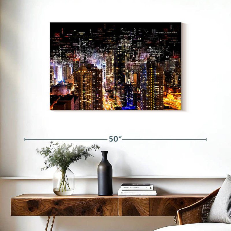 Ravi Times Square, 24" H x 36" W