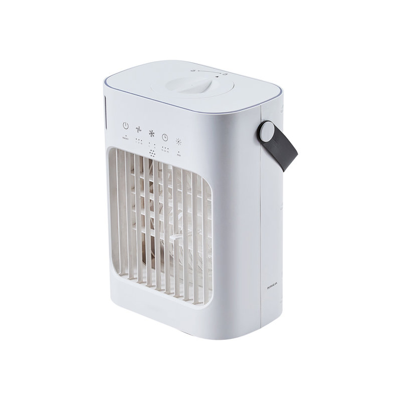 Refroidisseur d'air à évaporation portable 4-en-1 avec réservoir d'eau 700 ml, ventilateur de bureau personnel silencieux et humidificateur pour chambre à coucher