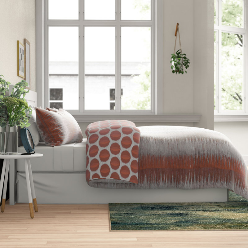 Jocquis Tribal Inspired Easycare Reversible Duvet Cover Set, Terracotta, Double - 2 Standard Pillowcases