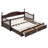 Twin Size Daybed With Twin Size Trundle, Extendable Daybed With Two Storage Drawers, Modern Day Bed-190326190