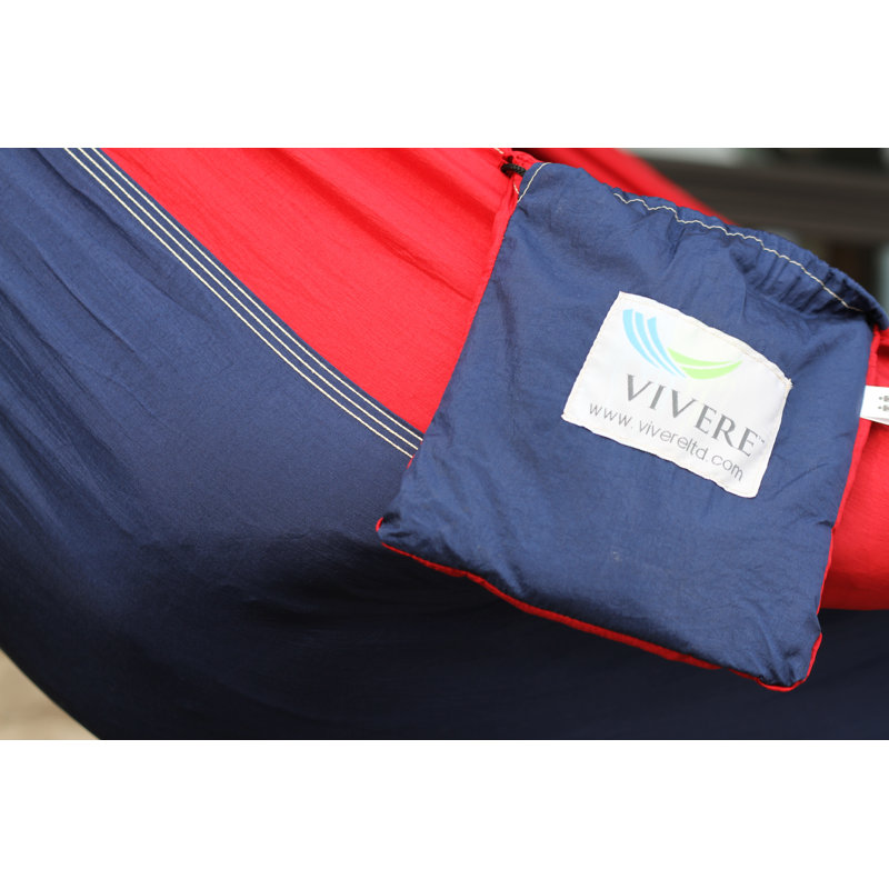 Hamac de camping double Kylee Parachute, Marine / Rouge, Double