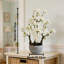18" Artificial White Cherry Blossom Tree With Lifelike Flowers, Faux Bonsai Tree In Decorative Pot