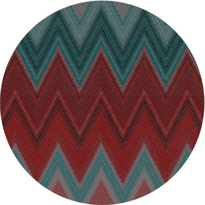 Tapis rouge à chevrons Donti