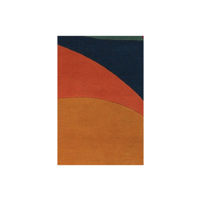 Bense Authentic Hand-Tufted Handmade Red, Blue, Green, Yellow, Orange  Purple Modern Classic Geometric Wool Area Rug