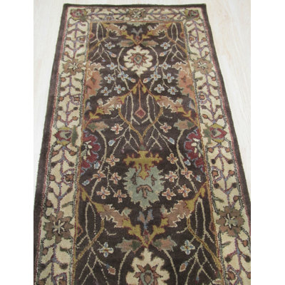 Luna Delicate Brown Hand Tufted Wool Traditional Oriental Area Rug