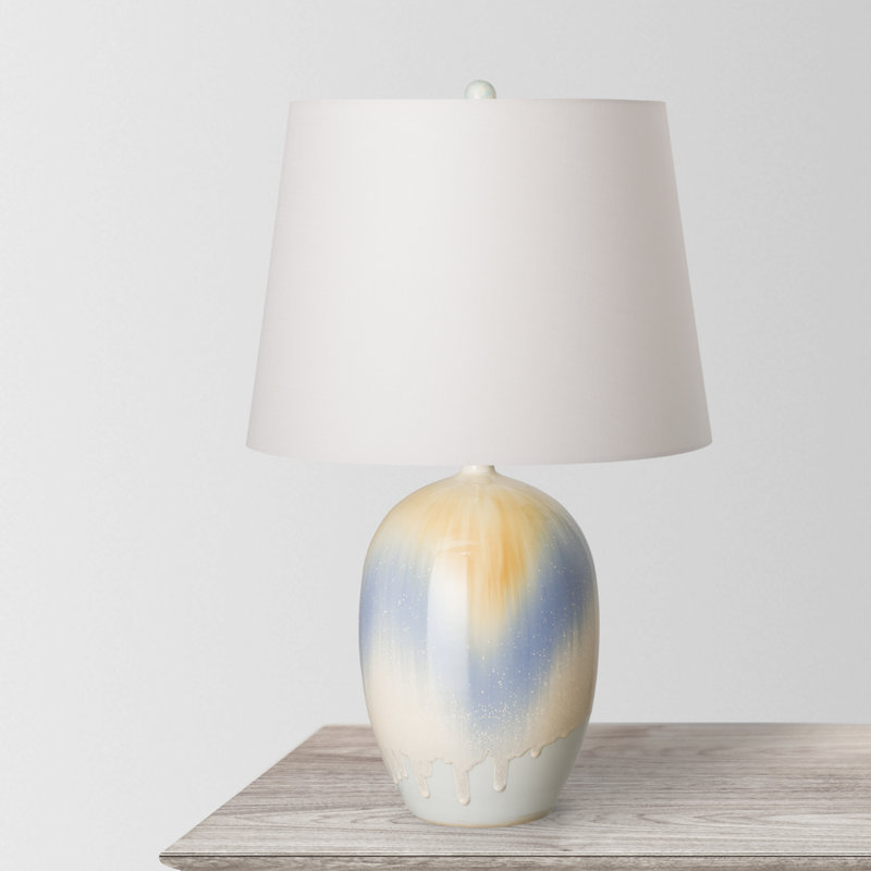 Lampe de table 20 "bleue / jaune