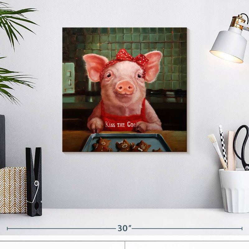 Crowle Gingerbread Pigs, 16" H x 16" W
