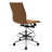 Set of 2 Modern Drafting Chair | Upholstered PU Leather Ribbed Mid Back with Tall Adjustable Base & Leg Rest Swivel, Home, Executive, Conference, Meetings, Armless, No Arms, With Arms-165170556-137215025