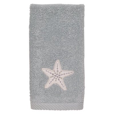 Sequin Shells 100% Cotton Waffle Fingertip Towel