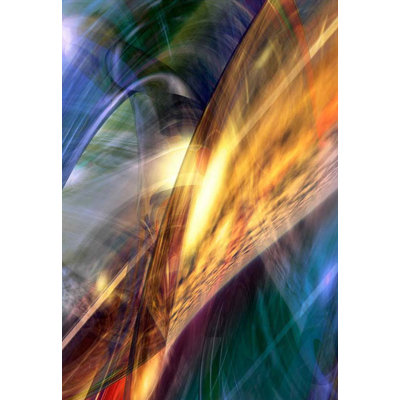« quatre tori vertical (gauche) » par scott j. menaul, impression sur toile tendue