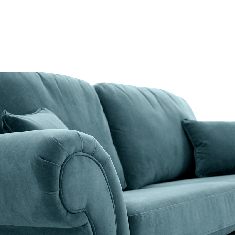 Foreston 4 Seater Velvet Sofa, Petrol