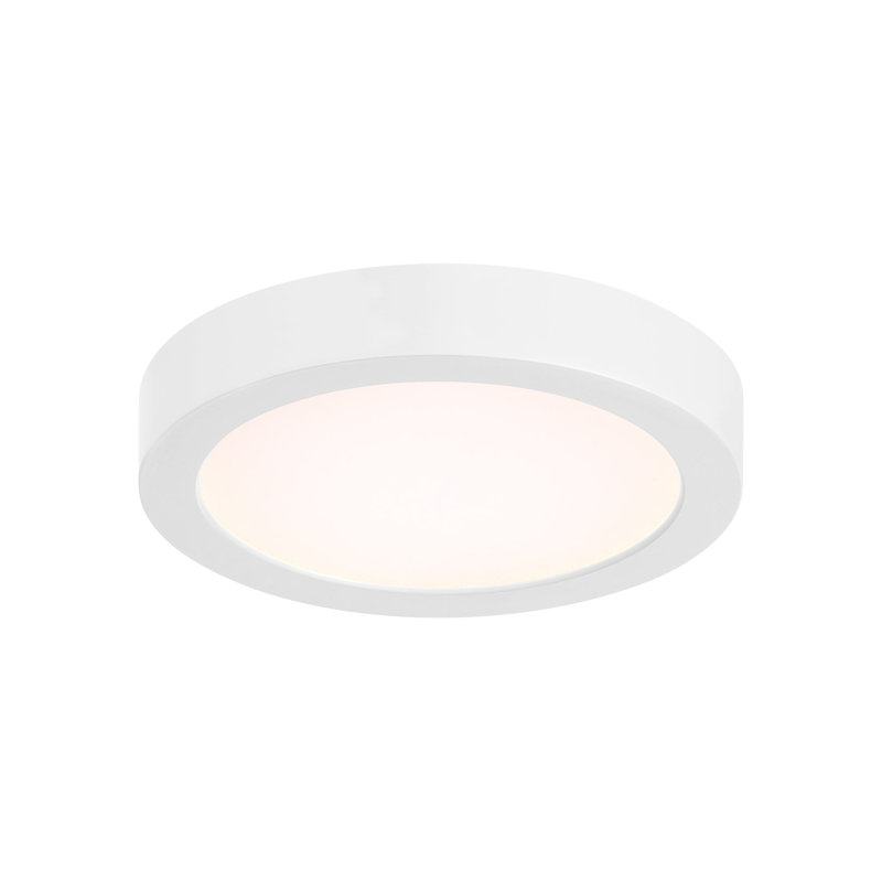 Plafonnier encastré Raed, Blanc, H 0,9 po x l 5,3 po x P 5,3 po