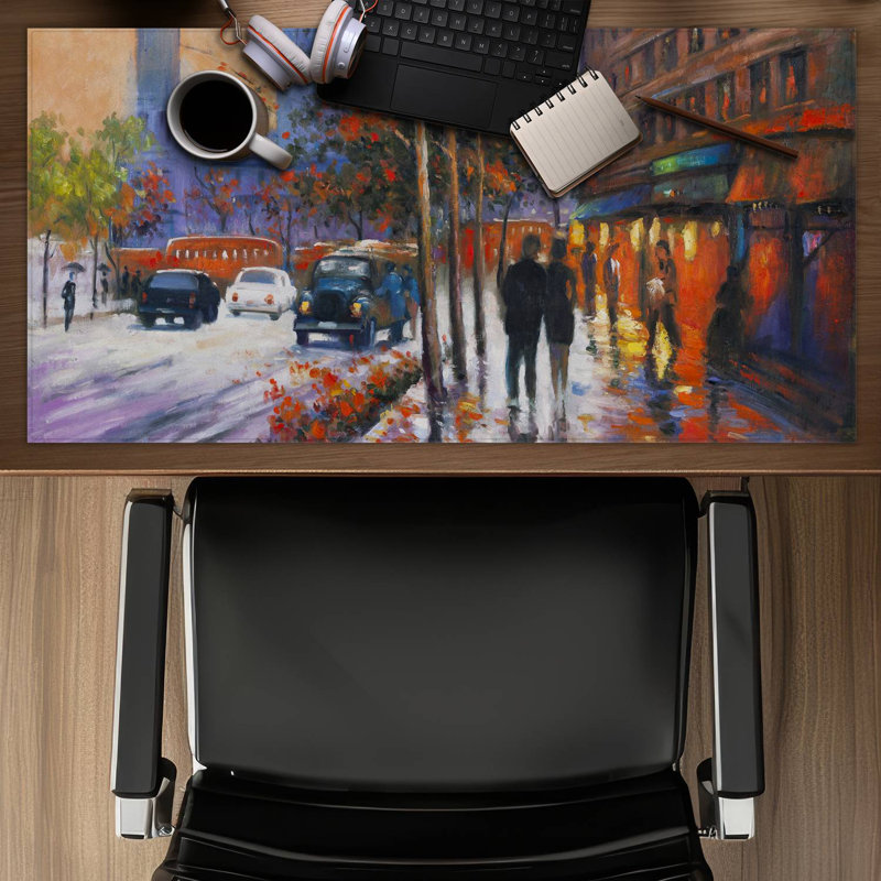 City by fall - 15.75"x31.50" Desk mat
