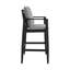 Tabouret de bar d'extérieur à hauteur de comptoir en aluminium avec coussins gris Mack - ensemble de 4-1400293179