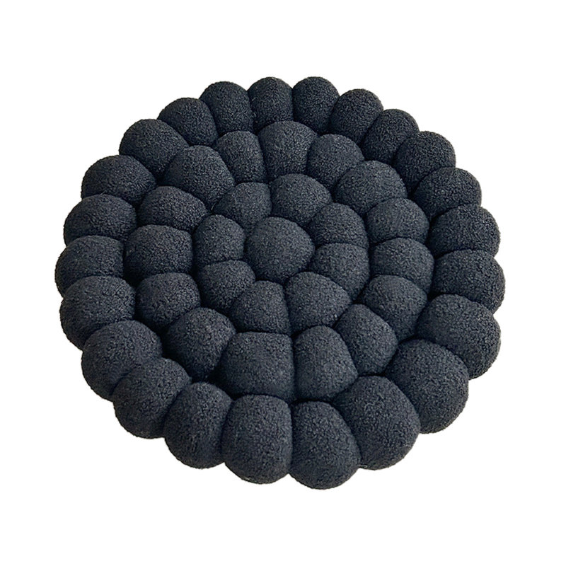 Home Cushions Living Room Tatami Tufted Floor Mats 16 Inches Suitable For Living Room Office Bedside  Window, Black