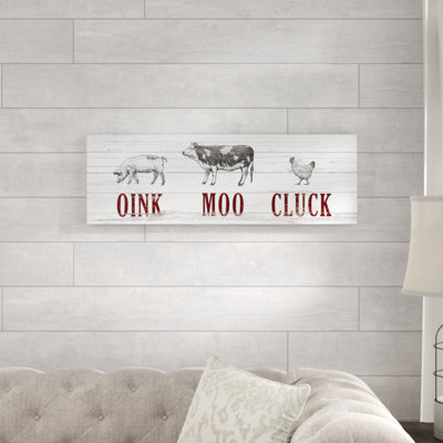 " Farmhouse Oink Moo Cluck Sign "
