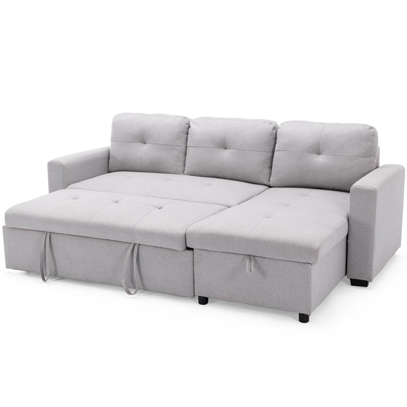 Kylissa 3 Seater Sofa Bed, Light Grey