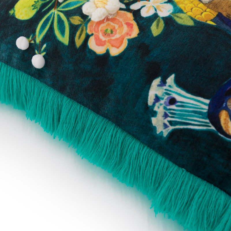 Tassels Chenille Pillow Cover