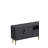 Modern Wall-Mounted TV Stand, Anthracite & Black with Gold Accents | 55.1 x 17.7 x 11.8 inches | 100% Melamine Coated Particle Board, Thickness: 0.7 inches | Multiple Shelves, Stylish & Functional Design for Any Living Room-113330534