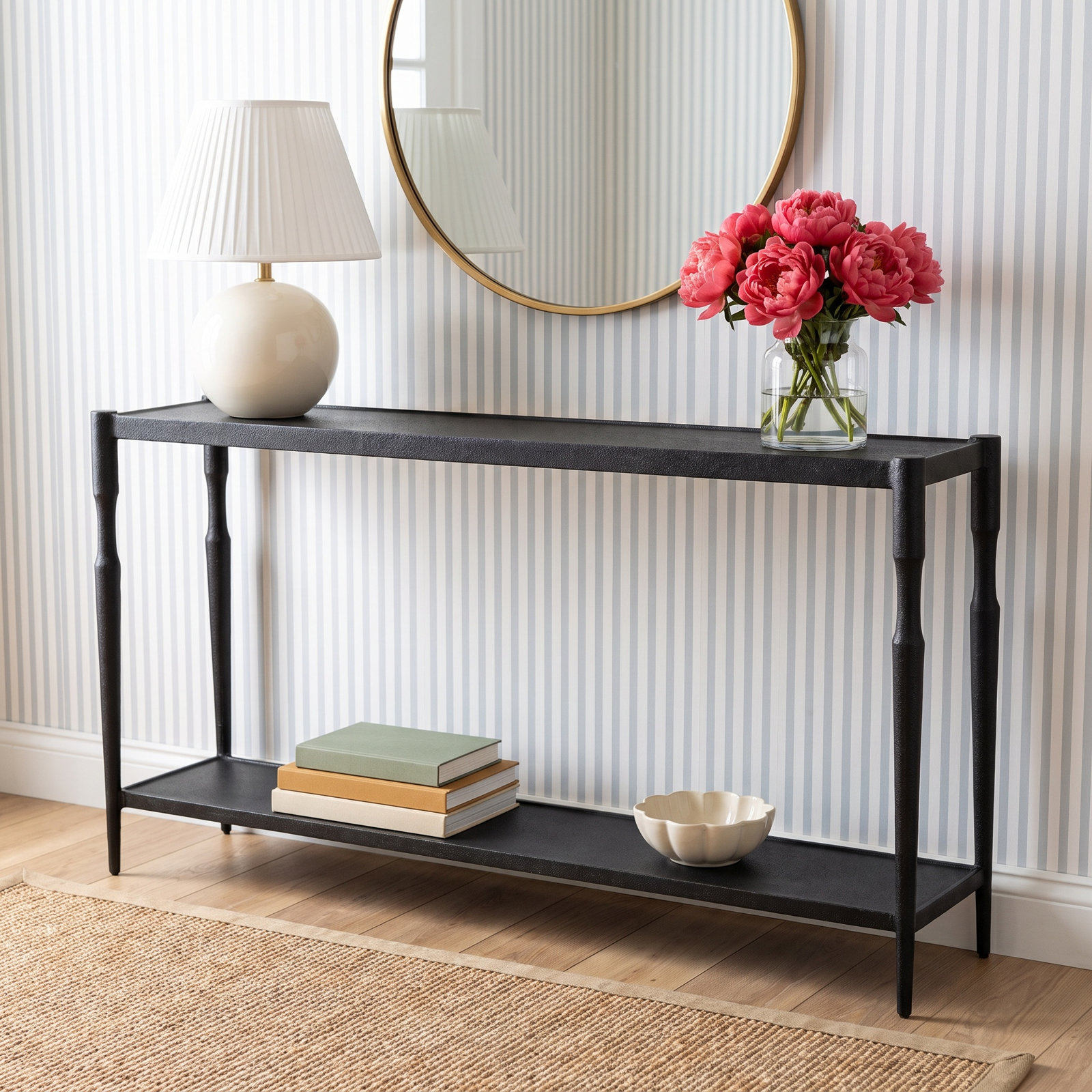 Augusta Console Table- 60"-Textured Iron
