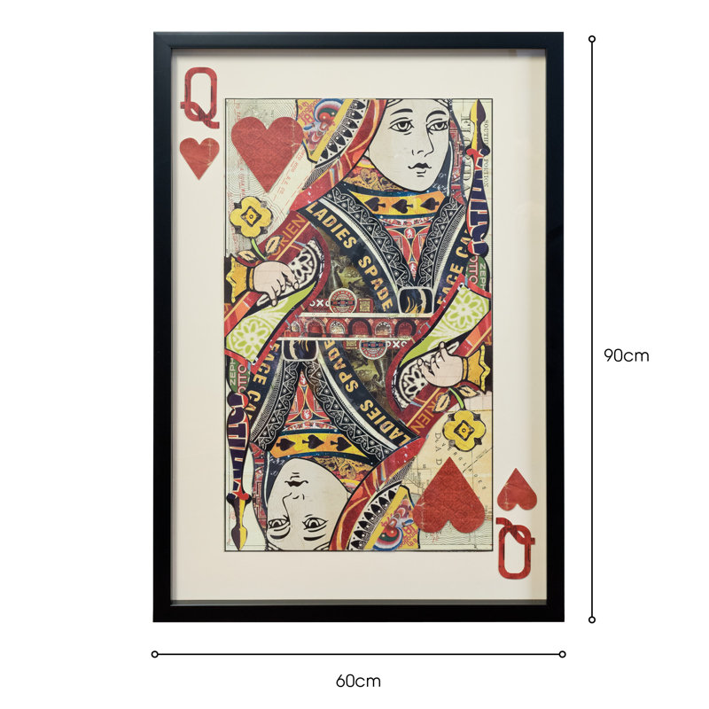 3D Collage Queen Of Hearts - Single Picture Frame Print