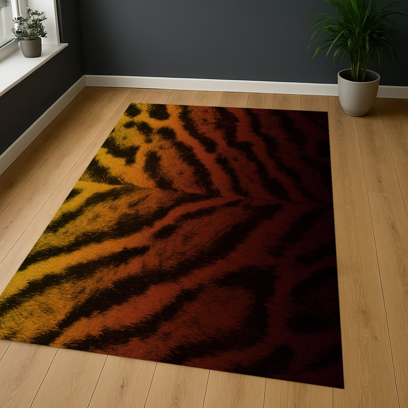 Abstract Area Rug, Rectangle 155 x 230 cm