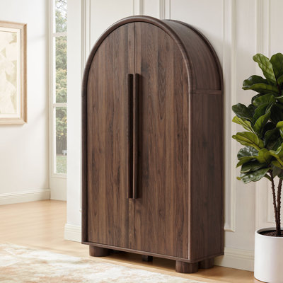 Armoire de bureau pliante en noyer Bellamy