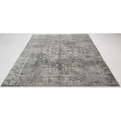 Handmade Cotton and Silk Oriental Area Rug