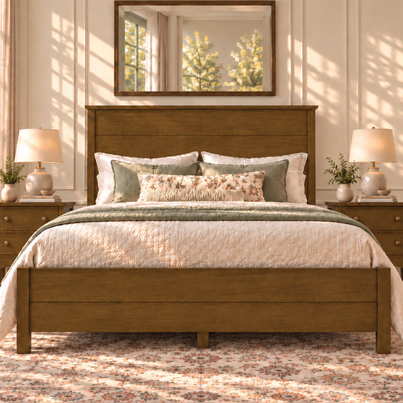 Base de lit en bois massif Cape