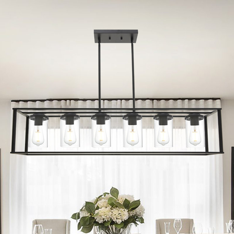 Luminaire suspendu linéaire à 6 lumières pour îlot de cuisine Pauling