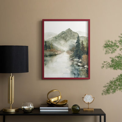 «Woodland Harvest Landscape», reproduction encadrée - bois massif
